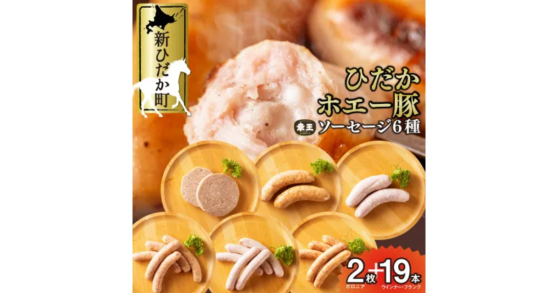 【ふるさと納税】 北海道産 ソーセージ 6種 食べ比べ セット ( 2枚 ＋ 19本 ) 冷蔵 ボロニア ソーセージ ウインナー フランク ホエー豚 北のハイグレード食品2011 幸王 豚肉 豚 肉 ポーク 北海道 新ひだか町