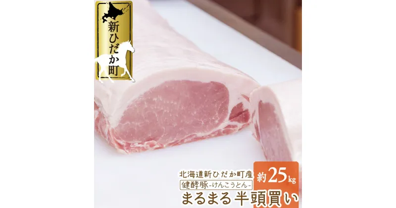 【ふるさと納税】 北海道産 ブランドポーク 半頭買い 計 約 25kg 冷蔵 大容量 ロース 肩ロース バラ ヒレ ウデ モモ ブロック 豚肉 健酵豚 豚 肉 ポーク パーティー バーベキュー BBQ とんかつ 豚カツ トンテキ 生姜焼き 焼き豚 酵素 旨味 うまみ うま味 北海道 新ひだか町