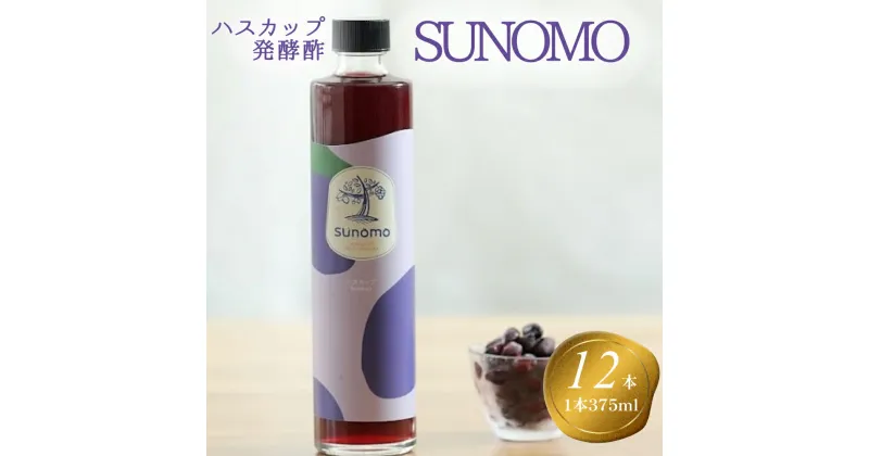 【ふるさと納税】 北海道産 ハスカップ 発酵酢 計 4500ml (375ml×12本) SUNOMO お酢 酢 果実 常温 北海道 新ひだか町