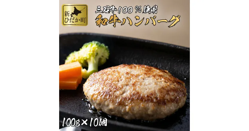 【ふるさと納税】 北海道産 黒毛和牛 みついし牛 ハンバーグ 1kg ( 100g × 10個 ) ブランド ブランド牛 和牛 牛肉 牛 肉 ビーフ ハンバーグステーキ お惣菜 惣菜 10枚 セット冷凍 北海道 新ひだか町