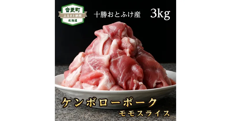 【ふるさと納税】十勝おとふけ産ケンボローポーク モモスライス 3kg 300g×10袋 小分け ケンボロー豚 モモ スライス 豚 豚肉 肉 お肉 冷凍 国産 北海道 音更町 送料無料