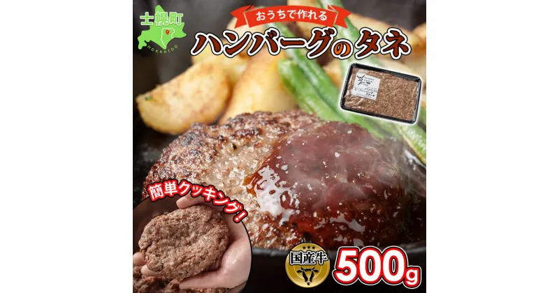 【ふるさと納税】 北海道 ビーフ ハンバーグステーキ 500g 手づくり ハンバーグの種 ハンバーグ タネ 卵不使用 乳不使用 小麦不使用 国産 beef 牛肉 赤身肉 国産牛 肉 おかず パーティー 冷凍 お取り寄せ 送料無料 十勝 士幌町 10000円