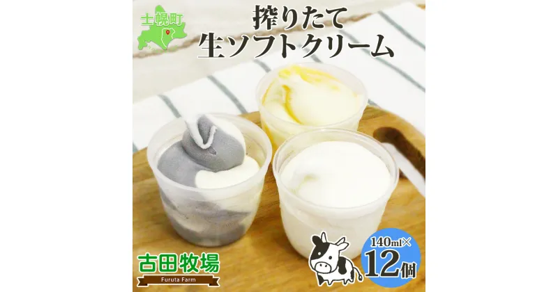 【ふるさと納税】 北海道 古田牧場 生 ソフトクリーム 3種 140ml×12個 ミルク ホワイト チョコ 季節限定 牧場 アイスクリーム 牛 牛乳 搾り立て 生乳 スイーツ デザート おやつ 贈り物 ギフト プレゼント 贈答 お取り寄せ 詰め合わせ 詰合せ 送料無料 十勝 士幌町 19000円