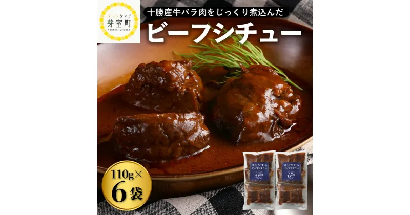 【ふるさと納税】【湯煎 簡単 温めるだけ】 ビーフシチュー 110g×6個 セット 人気 牛肉 お肉 冷凍 国産 時短 ディナー ランチ おかず 惣菜 弁当 レストランHiro オリジナル 北海道 十勝 芽室町