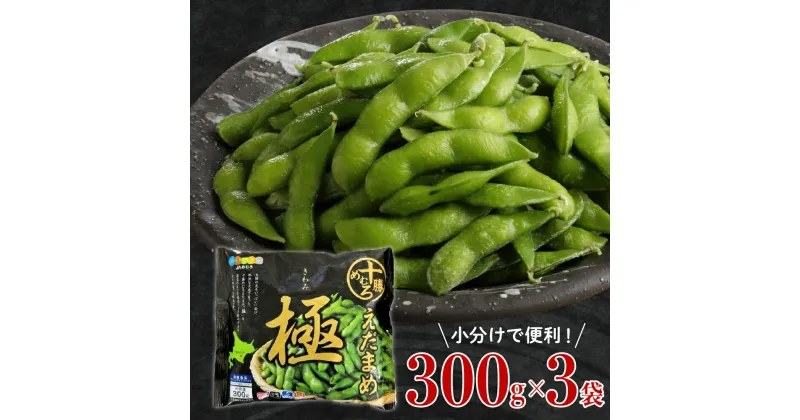 【ふるさと納税】えだまめ「極」 300g × 3袋 枝豆 えだ豆 冷凍 簡単調理 おつまみ 晩酌 ビールのお供 お弁当 国産 お取り寄せ グルメ 小分け 北海道 十勝 芽室町