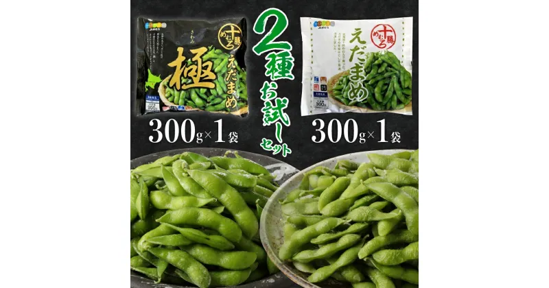 【ふるさと納税】十勝めむろ えだまめ 2種 計 600g お試しセット 300g × 各1袋 枝豆 えだ豆 冷凍 簡単調理 おつまみ 晩酌 ビールのお供 お弁当 国産 お取り寄せ グルメ 小分け 北海道 十勝 芽室町