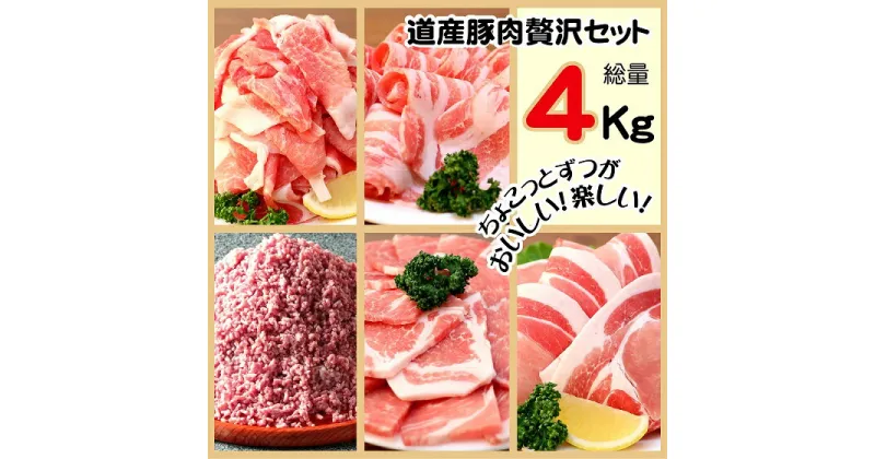 【ふるさと納税】＜1～2か月待ち＞肉屋のプロ厳選！ 北海道産 豚肉 贅沢 詰め合わせ セット 4kg [007-0009]