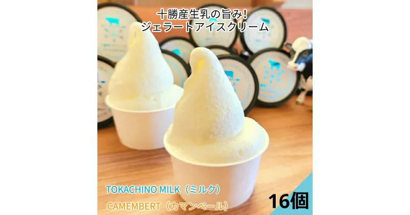 【ふるさと納税】十勝産生乳の旨み！カップアイス 16個セット TOKACHINO MILK（ミルク）・ CAMEMBERT（カマンベール）[C1-18B]