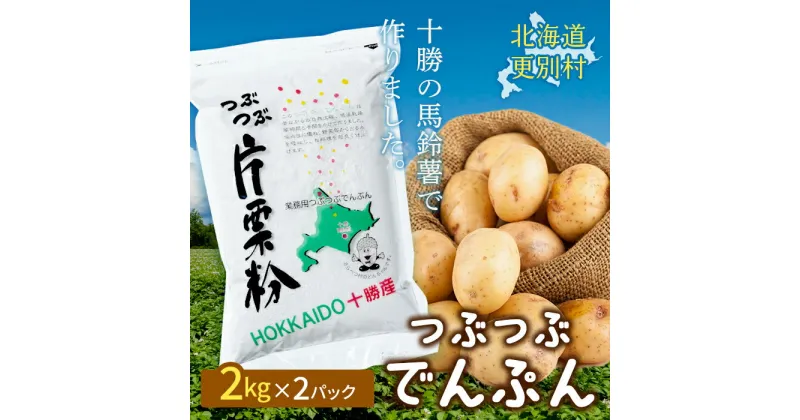 【ふるさと納税】北海道十勝更別村「つぶつぶでんぷん2kg」×2パック F21P-420