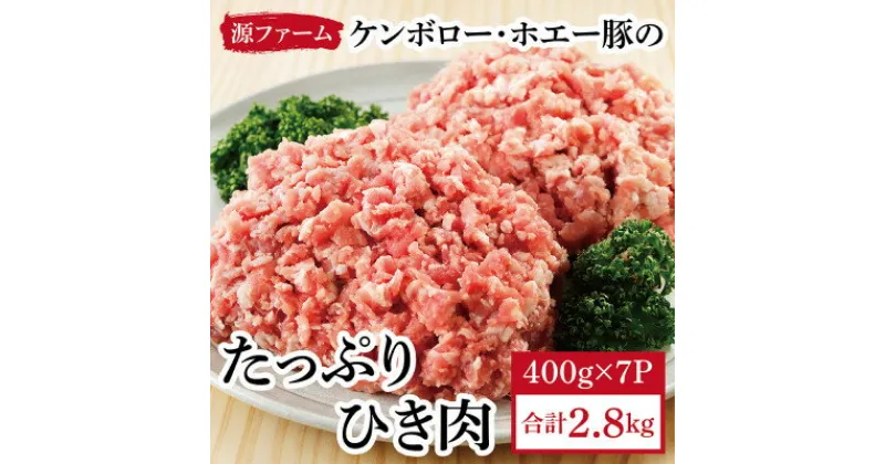 【ふるさと納税】色々なお料理に!ケンボロー・ホエー豚のひき肉2.8kg【CT-017】【配送不可地域：離島】【1396948】