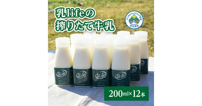 【ふるさと納税】しぼりたて牛乳 200ml×12本 無調整牛乳 アニマルウェルフ認証牧場 十勝の「坂根牧場」【配送不可地域：離島】【1401662】