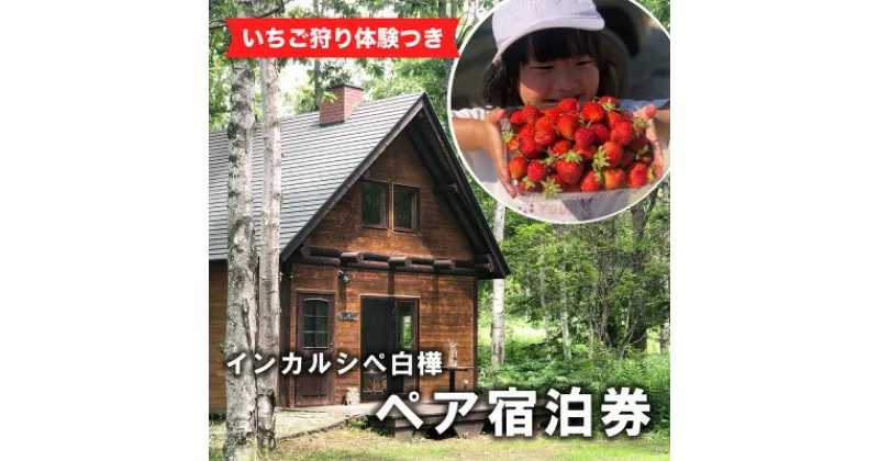 【ふるさと納税】【いちご狩り体験つき】インカルシぺ白樺 1泊2名様 宿泊券(食事なし)|北海道十勝・大樹町【1482751】