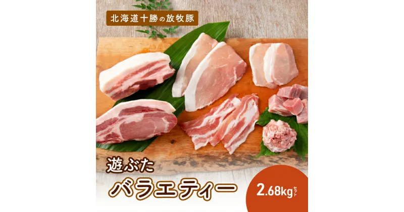 【ふるさと納税】北海道十勝の放牧豚”遊ぶた”バラエティー2.68kgセット　お肉・豚肉・ロース・バラ肉・ブロック・モモ肉・粗びき・セット・詰め合わせ