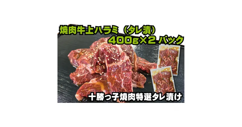 【ふるさと納税】味付き牛上ハラミ（たれ漬け）800g　【焼肉・バーベキュー・お肉・牛肉】