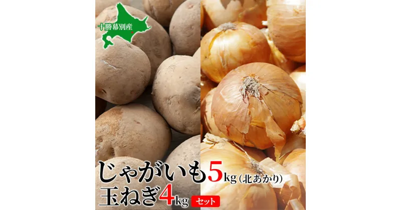 【ふるさと納税】じゃがいも5kg・玉ねぎ4kgセット（北あかり）【十勝幕別 北海道ホープランド農場】　野菜・じゃがいも・野菜・玉ねぎ・たまねぎ・野菜・セット・詰合せ　お届け：2024年11月上旬～2025年2月中旬