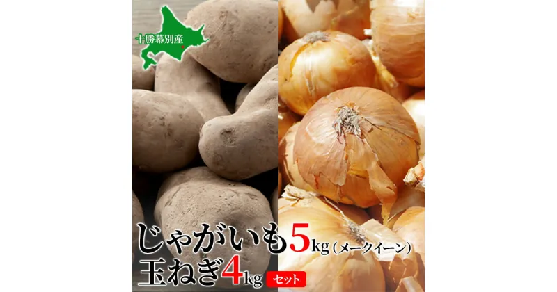 【ふるさと納税】じゃがいも5kg・玉ねぎ4kgセット（メークイン）【十勝幕別 北海道ホープランド農場】　じゃがいも・玉ねぎ・たまねぎ・野菜・セット・詰合せ　お届け：2024年11月上旬～2025年2月中旬