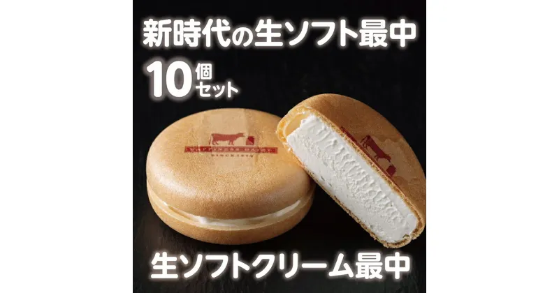 【ふるさと納税】生ソフトクリーム最中 送料無料 10個 二冠達成