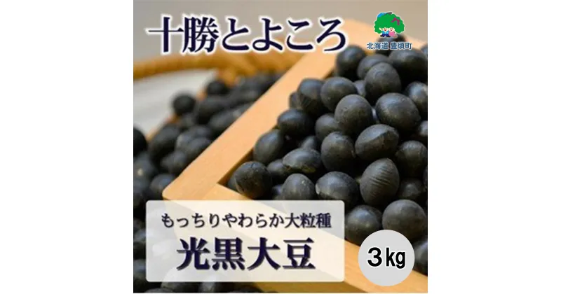 【ふるさと納税】十勝とよころで育った 黒大豆 3kg［豊頃町農業協同組合］” 北海道 十勝 豊頃町 ” 特産 農家直送 数量限定 送料無料 とよころ だいず くろまめ 黒豆 まめ 豆