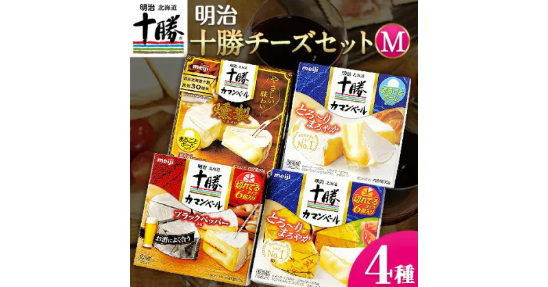 【ふるさと納税】明治北海道十勝チーズセットM(4種) 計4個 本別町観光協会 《60日以内に出荷予定(土日祝除く)》 北海道 本別町 詰め合わせ 食べ比べ カマンベールチーズ チーズ 十勝 明治 乳製品 送料無料