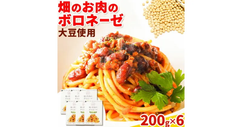 【ふるさと納税】パスタソース Mame Manma 畑のお肉の ボロネーゼ 200g × 6袋 本別町農業協同組合 《60日以内に出荷予定(土日祝除く)》北海道 本別町 送料無料 ボロネーゼソース 豆 パスタ 大豆ミート