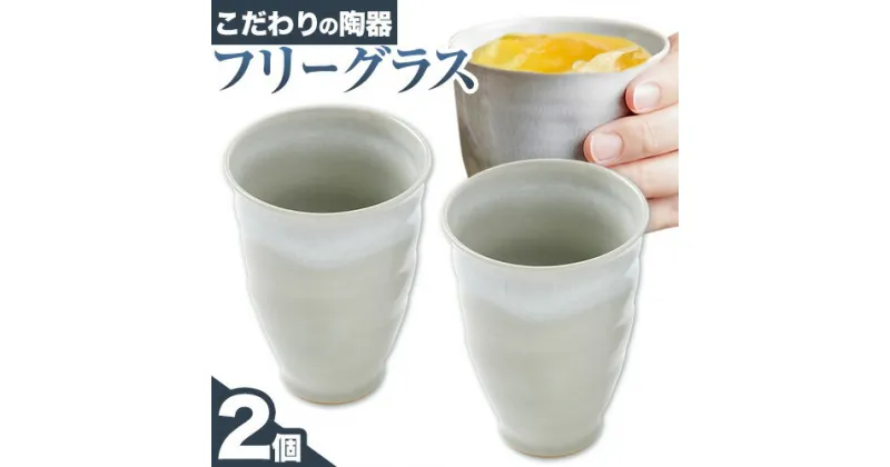 【ふるさと納税】こだわりの陶器 フリーグラス 2個 セット《30日以内に出荷予定(土日祝除く)》順心窯 北海道 本別町 送料無料 陶器 器 グラス カップ コップ 食器