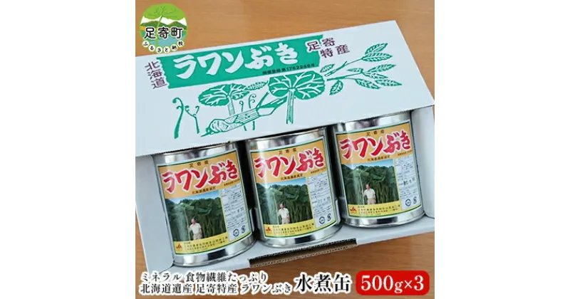 【ふるさと納税】ラワンぶき水煮缶（500g×3缶）×1箱 北海道十勝足寄町　【惣菜・野菜・山菜・加工品】