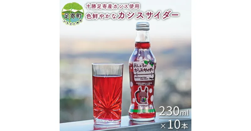 【ふるさと納税】あしょろカシスサイダー10本セット 北海道十勝足寄町　【果汁飲料・ジュース・飲料類・炭酸飲料】