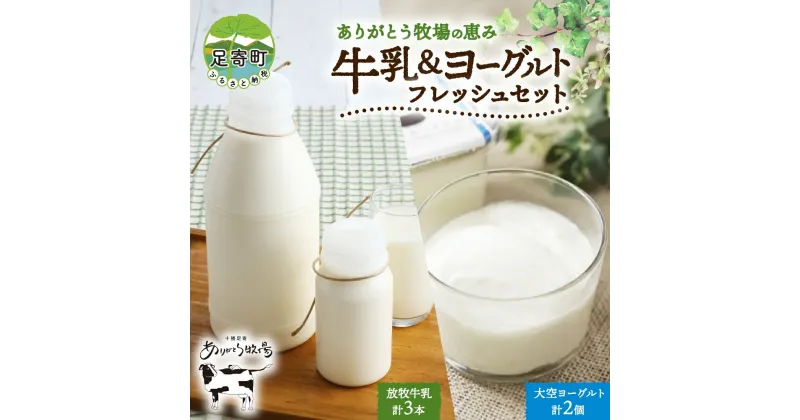 【ふるさと納税】ありがとう牧場 放牧牛乳フレッシュセット　【牛乳・乳製品・ヨーグルト・飲料・セット】　お届け：2024年4月下旬～2024年11月下旬