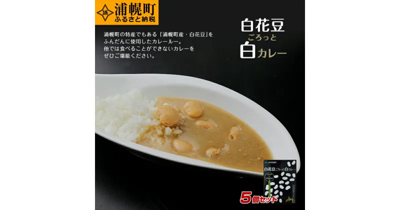 【ふるさと納税】白花豆ごろっと白カレー200g×5個セット