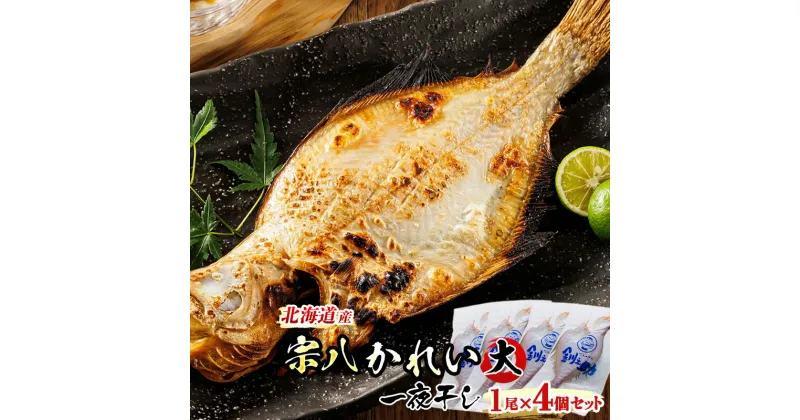 【ふるさと納税】北海道産　宗八かれい(大)　1尾×4個セット すぐ 届く 干物 焼魚 焼き魚 個包装 一夜干し 鰈 北海道 釧路町 ワンストップ特例制度 オンライン 釧路町 釧路超 特産品