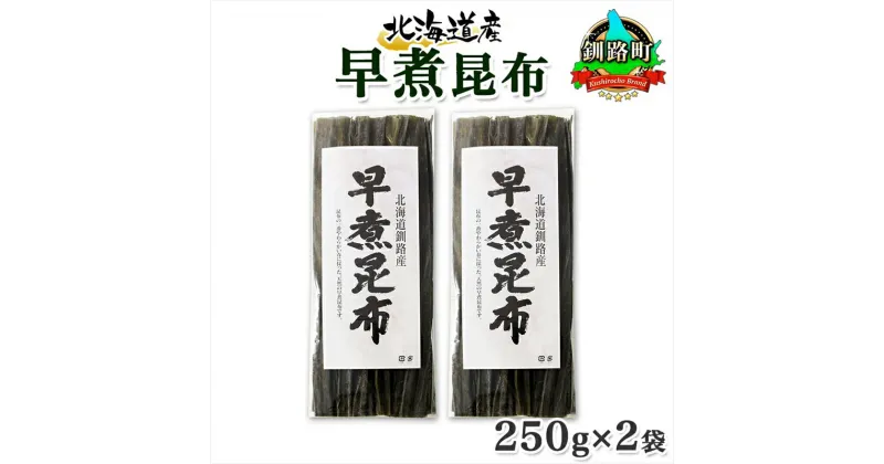 【ふるさと納税】 北海道産 昆布 早煮昆布 250g×2袋 計500g 釧路 くしろ 釧路昆布 国産 昆布 海藻 おでん こんぶ おかず 煮物 コンブ 保存食 夕飯 昆布 ギフト 乾物 海産物 お取り寄せ 送料無料 北連物産 きたれん 北海道 釧路町 釧路超 特産品