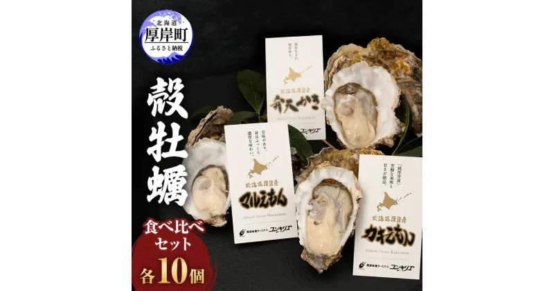 【ふるさと納税】先行予約 厚岸産 『 マルえもん 』『 カキえもん 』『 弁天かき 』3種 食べ比べ セット 北海道 牡蠣 カキ かき 生食 生食用 生牡蠣　牡蠣 魚貝類 生牡蠣　お届け：2024年11月中旬～2025年6月末まで