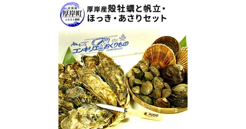 【ふるさと納税】先行予約 厚岸産 殻牡蠣 と 帆立 ほっき あさり セット 北海道 牡蠣 カキ かき 生牡蠣 ホッキ アサリ 　生牡蠣 かき 魚貝類 帆立 シーフード　お届け：2024年11月～2024年4月中旬まで