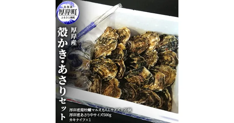 【ふるさと納税】牡蠣 厚岸産 殻かき あさり セット　 生食 生牡蠣 貝付き牡蠣 貝 海鮮 魚介類 殻付き牡蠣 　お届け：※8月は配送不可となります。