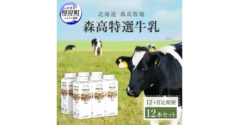 【ふるさと納税】森高特選 牛乳 1L 6本セット 12ヶ月 定期便 (各回6L×12ヶ月,合計72L) 北海道 乳 ミルク　定期便・牛乳・ミルク・12ヶ月・12回・1年