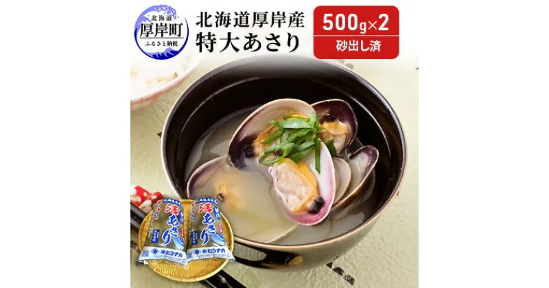 【ふるさと納税】先行予約 北海道厚岸産 特大 あさり (砂出し済み) 500g ×2袋 (合計約1kg)　アサリ・あさり・浅利　お届け：2025年1月～5月末まで