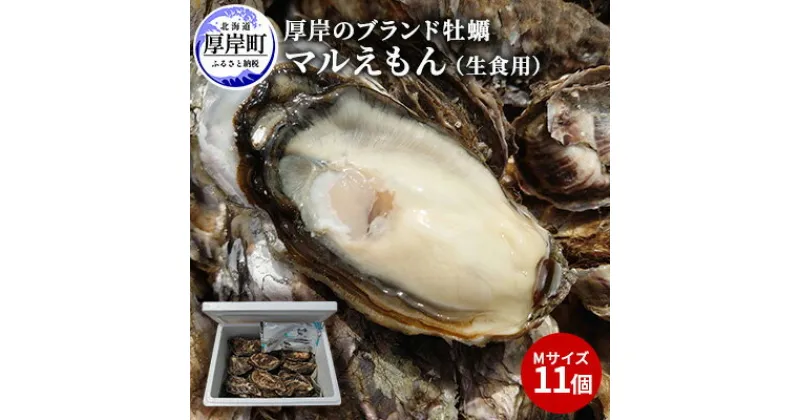 【ふるさと納税】牡蠣 厚岸のブランド牡蠣 マルえもん Mサイズ 11個 生食用　 魚貝類 海鮮 海のミルク 国産 生食用殻付き牡蠣 まろやか クリーミー 食べやすい品種 海の香り 牡蠣の酒蒸し 焼き牡蠣