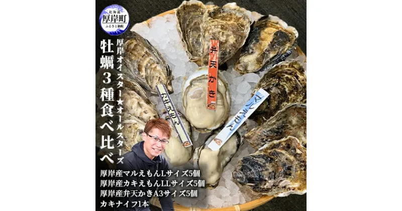 【ふるさと納税】北海道 牡蠣 3種 食べ比べ 厚岸オイスターハーフ ★オールスターズ 生食　 生牡蠣 カキフライ マルえもん カキえもん 弁天かき 　お届け：2024年11月～12月10日頃、2025年1月～6月末頃