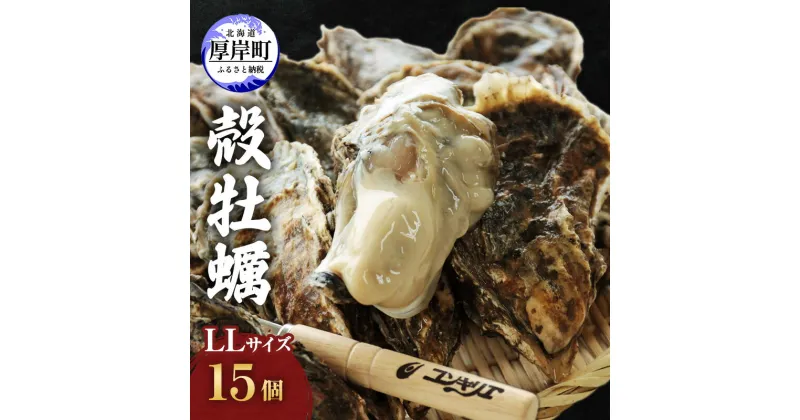 【ふるさと納税】牡蠣 厚岸産殻牡蠣 LLサイズ 15個 セット　 魚介類 産地直送 生牡蠣 オイスター 海の幸 海鮮 生食用 生食用牡蠣