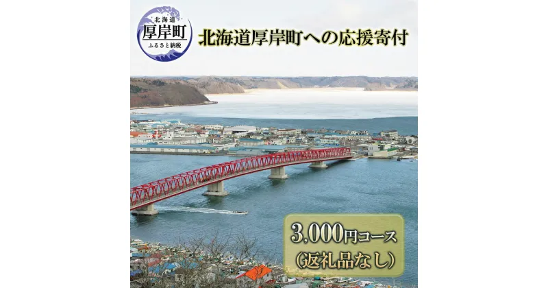 【ふるさと納税】北海道厚岸町 寄附のみの応援受付 3,000円コース（返礼品なし 寄附のみ 3000円）　 支援 自治体支援 自治体応援 お礼の品なし ふるさと支援 ふるさと応援