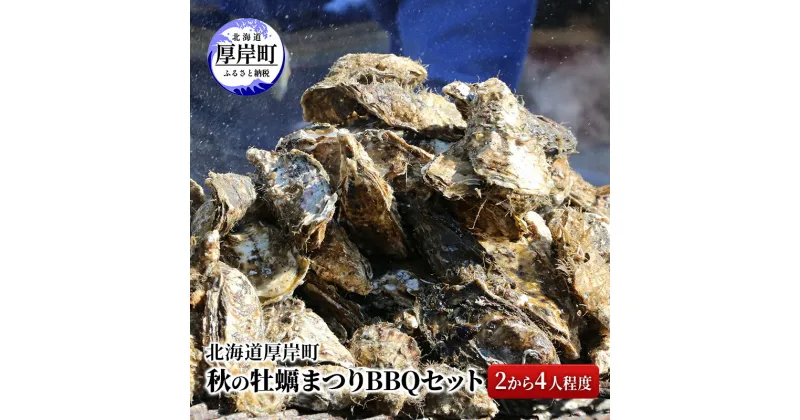 【ふるさと納税】北海道 厚岸町 秋の 牡蠣まつり BBQセット （2から4人程度）　体験チケット　お届け：2024年10月1日～11月5日頃まで