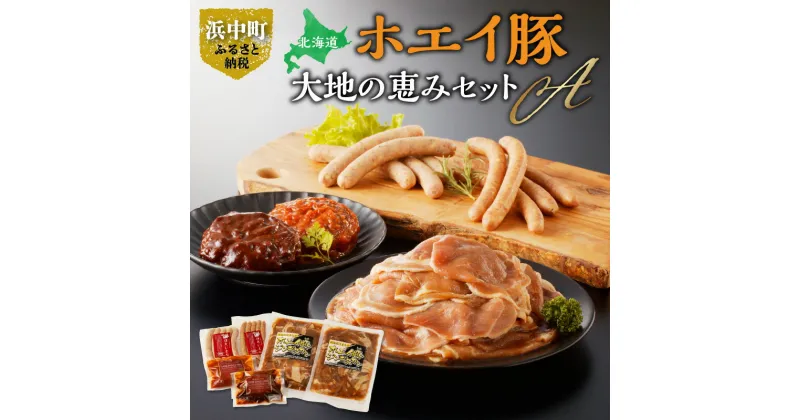 【ふるさと納税】大地の恵み Aセット セット 豚肉 加工品 ウィンナー ホエイ豚 ジンギスカン 浜中牛 ハンバーグ ブランド豚 ブランド牛 お取り寄せ グルメ おかず 惣菜 食品 弁当 冷凍 コープはまなか 北海道 浜中町 送料無料