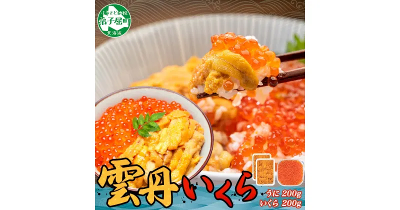 【ふるさと納税】 2495. ウニ チリ産 冷凍 いくら 二色丼 うに 雲丹 イクラ 海鮮 海鮮丼 うに丼 いくら丼 いくら醤油漬け いくら200g（アメリカ産）＆うに（チリ産）100g×2個セット 送料無料 21000円 北海道 弟子屈町