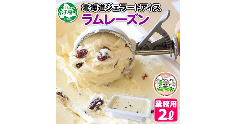 【ふるさと納税】605.くりーむ童話 アイスクリーム ラムレーズン ジェラート 2L 業務用 2リットル アイス レーズン ミルク 干しぶどう いっぱい 牛乳 スイーツ 手作り 贈り物 贈答品 gift ギフト プレゼント お取り寄せ 15000円 北海道 弟子屈町