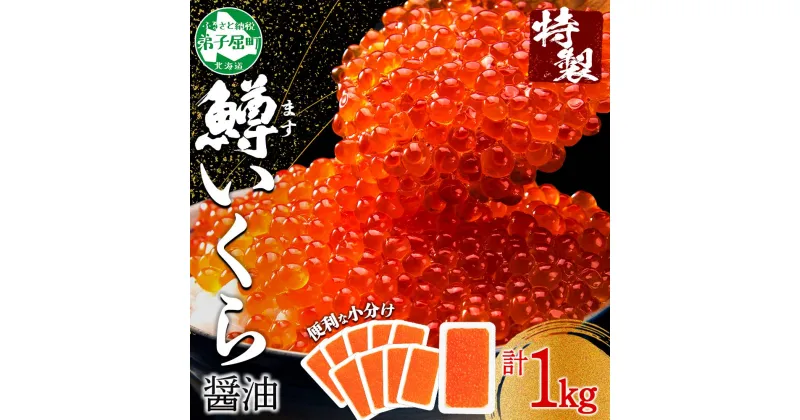 【ふるさと納税】2488. 鱒いくら醤油漬け 計1kg 100g×10パック 北海道産 鱒いくら 小分け いくら 冷凍 イクラ 醤油漬け 鱒 マス 魚卵 すし 海鮮 手巻き寿司 人気 お取り寄せ グルメ ギフト 贈答用 お歳暮 お中元 正月 お祝い 送料無料 北海道 弟子屈町