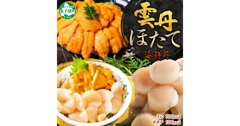 【ふるさと納税】3078. うに 200g ホタテ 200g 計400g セット ウニ チリ産 冷凍 雲丹 ほたて 生ほたて 帆立 冷凍 海鮮 海鮮丼 北海道 弟子屈町 18000円