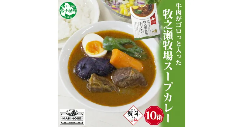 【ふるさと納税】 3027. 無地熨斗 ビーフ スープカレー 300g 10箱 カレー ビーフカレー スープ 牛 牛肉 放牧牛 牧場 レトルトカレー レトルト食品 レトルト 備蓄 常備 非常用 即席 湯煎 レンジ おかず ギフト プレゼント 牧之瀬牧場 お取り寄せ 送料無料 北海道 弟子屈町