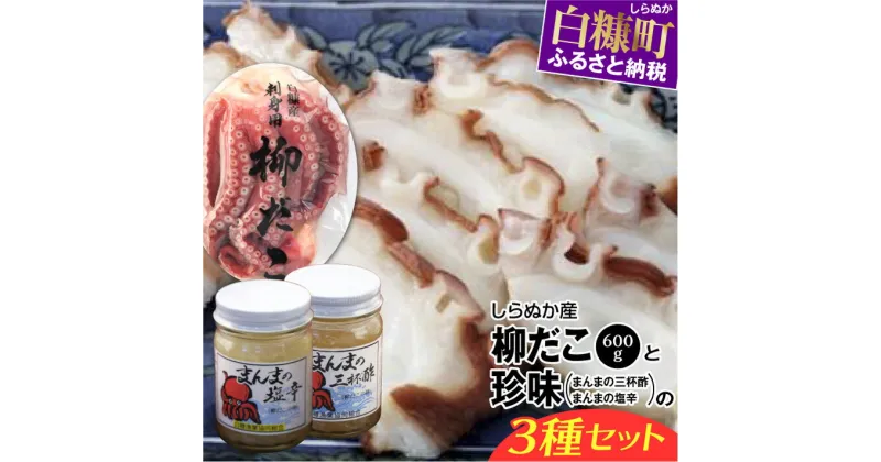 【ふるさと納税】しらぬか産柳だこ（600g）と珍味（まんまの三杯酢・まんまの塩辛）の計3種セット ふるさと納税 海鮮 北海道