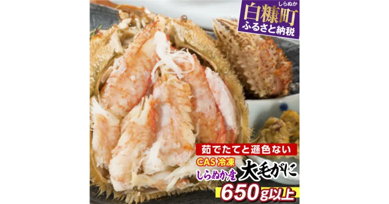 【ふるさと納税】しらぬか産 CAS冷凍大サイズ毛がに【650g以上】 ふるさと納税 北海道 海鮮