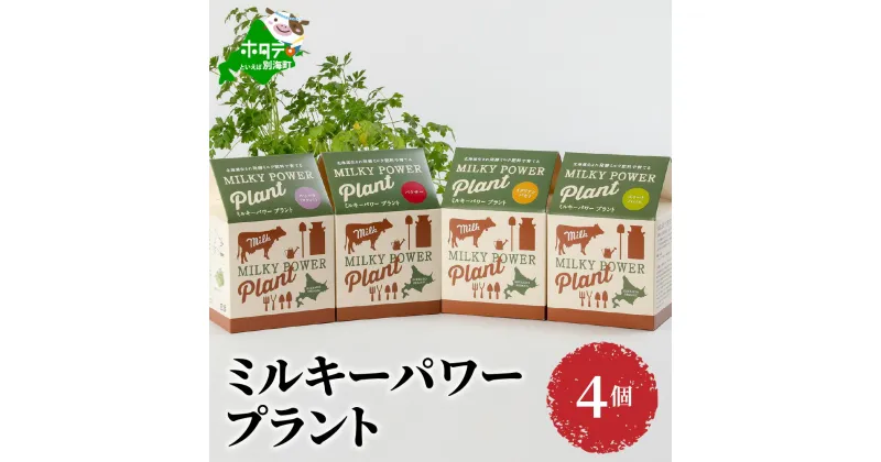 【ふるさと納税】ミルキーパワープラント4個 園芸 ガーデニング 北海道 栽培キット